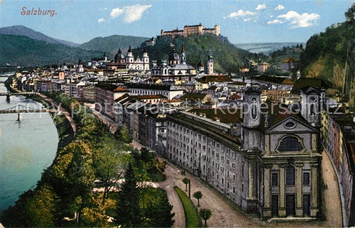 Salzburg Oesterreich mit Festung Hohensalzburg