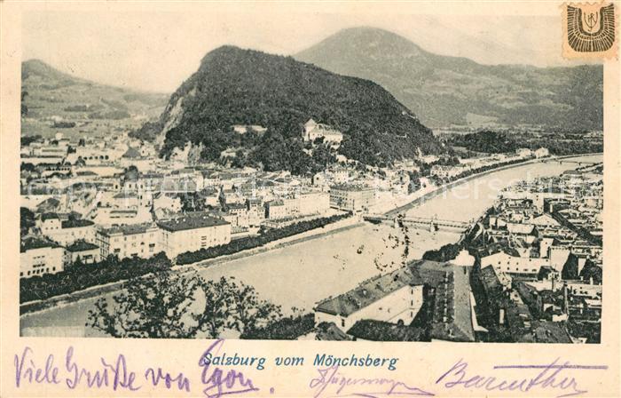 Salzburg Oesterreich Blick vom Moenchsberg