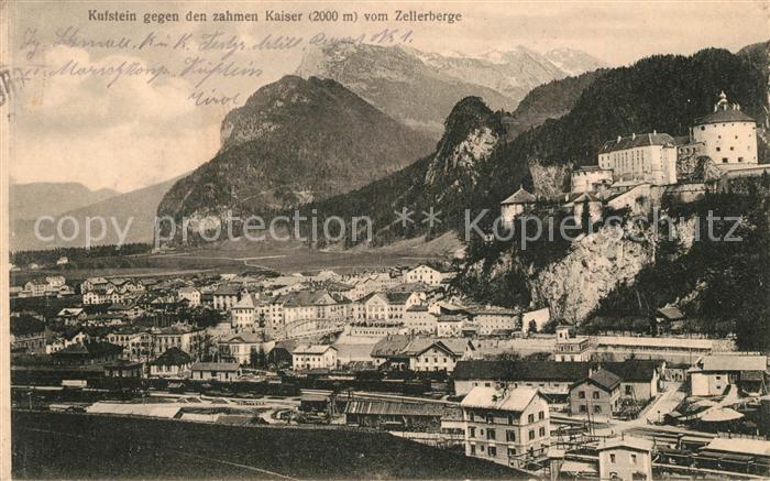 Kufstein Tirol mit Zahmen Kaiser vom Zellerberge