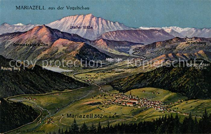 Mariazell Steiermark mit oetscher und Gemeindealpe