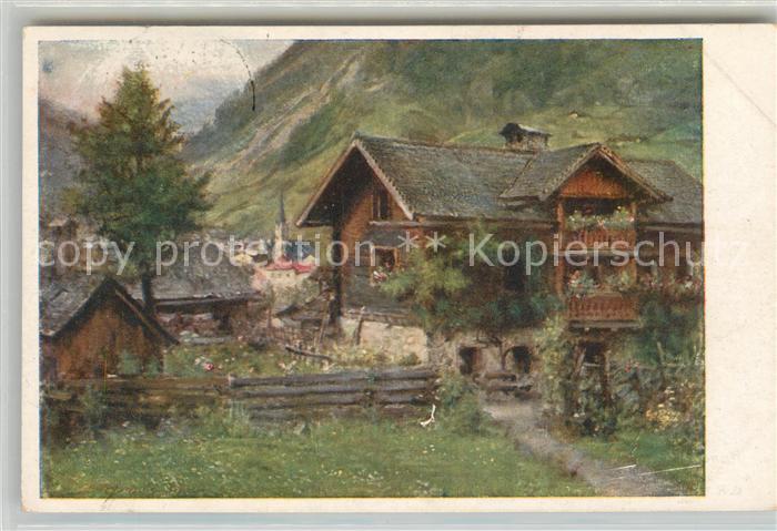 Hundsdorf Hofgastein AT Dorfmotiv Kuenstlerkarte