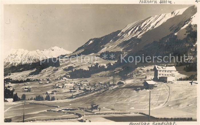Riezlern Kleinwalsertal Vorarlberg Landschaftspanorama Rundsicht im Winter