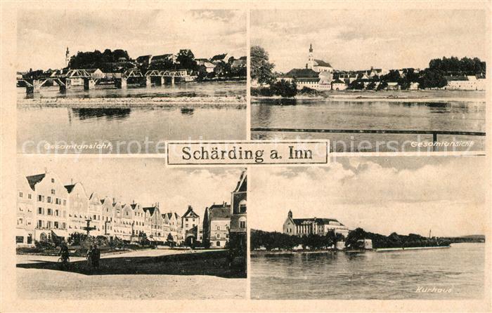 Schaerding Gesamtansicht Bruecke Kurhaus Innenstadt Platz