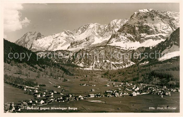 Ehrwald Tirol gegen Mieminger Berge Serie Deutsche Heimatbilder Huber Karte Nr 5