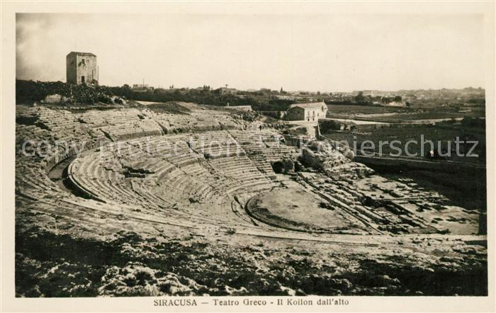 Siracusa Teatro Greco Kollon dall alto Amphitheater