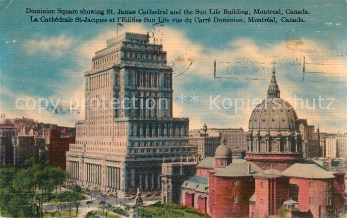 Montreal Quebec Dominion Square St James Cathedral Sun Life Building
