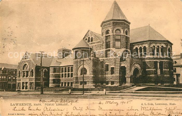 Lawrence Massachusetts Public Library Building