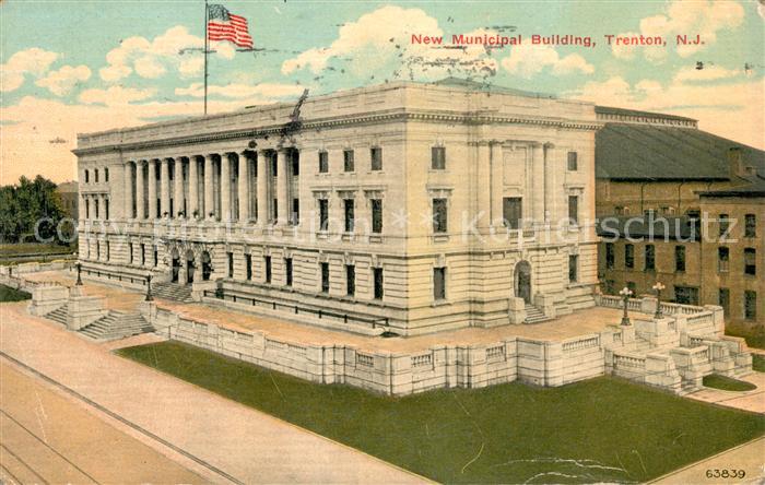 Trenton New Jersey New Municipal Building American Flag