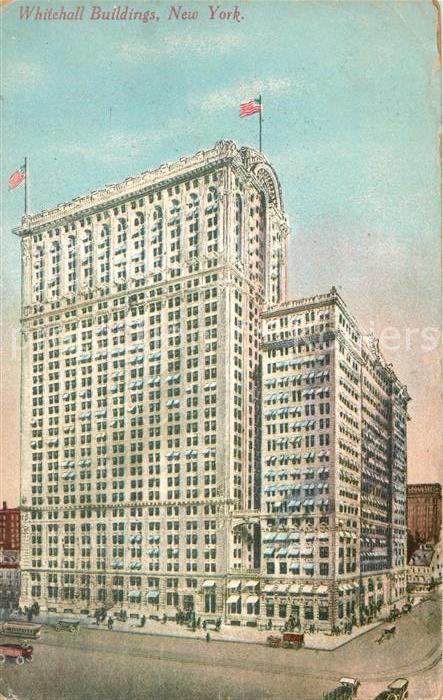 New York City Whitehall Buildings Skyscraper Illustration