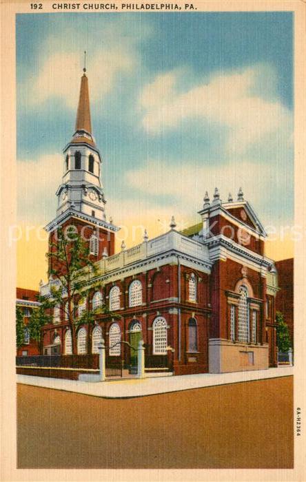 Philadelphia Pennsylvania Christ Church Illustration