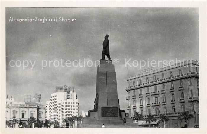 Alexandria Alexandrie Aegypten Zaghloul Statue Monument