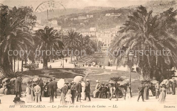 Monte-Carlo Les Jardins pris de l'Entrée du Casino