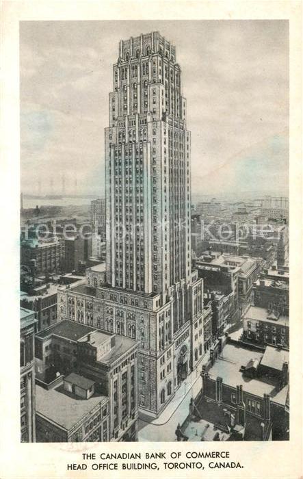 Toronto Canada Canadian Bank of Commerce Head Office Building Skyscraper