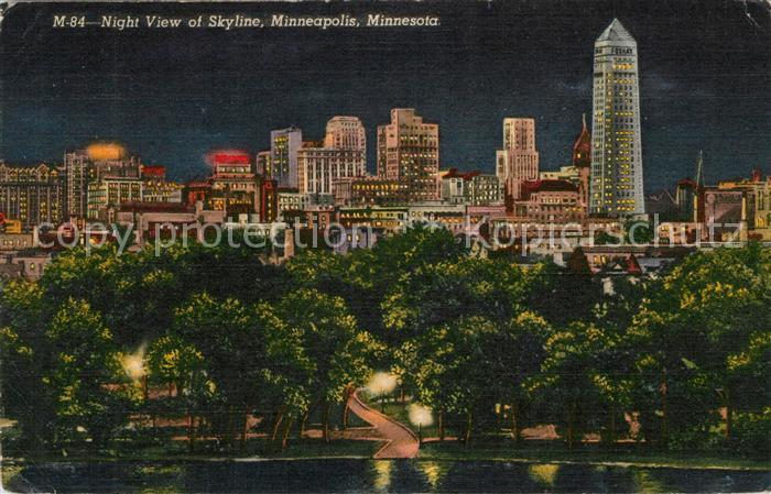 Minneapolis Minnesota Night view of Skyline