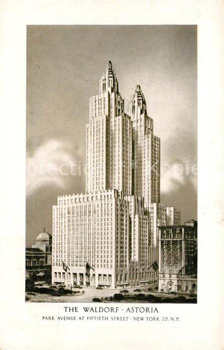 New York City Waldorf Astoria Hotel Skyscraper