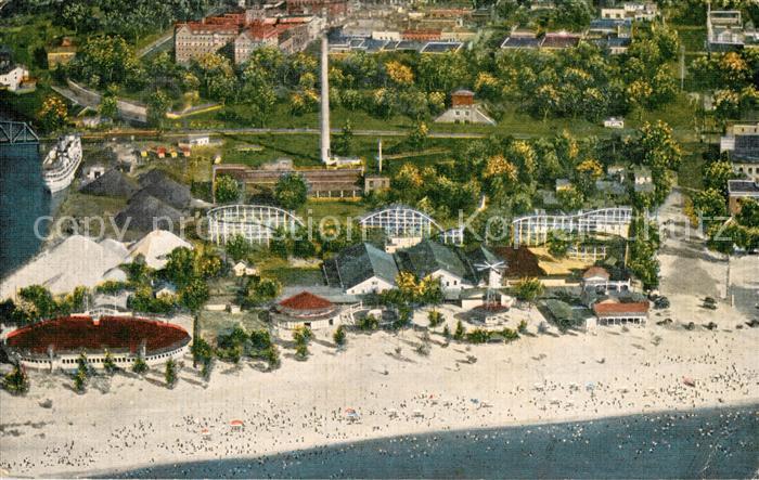 Benton Harbor Silver Beach Amusement Park aerial view