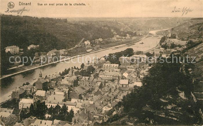 Dinant Wallonie Vue en aval prise de la citadelle