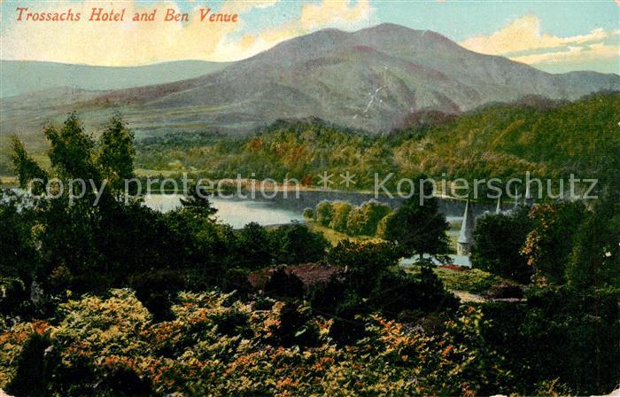 Trossachs Hotel and Ben Venue Landscape Mountains