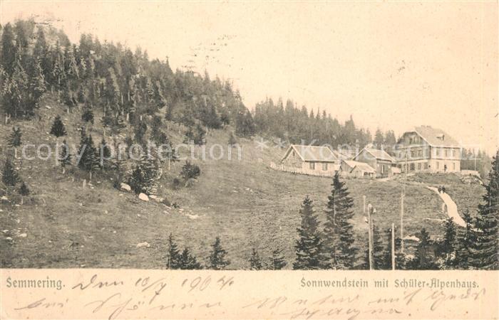Semmering Niederoesterreich Sonnwendstein mit Schüler Alpenhaus