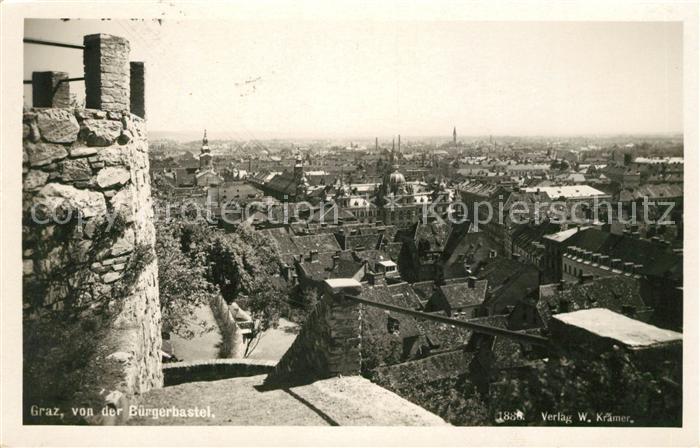 Graz Steiermark Stadtpanorama von der Buergerbastei