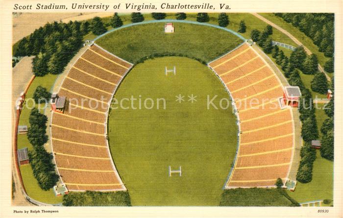 Charlottesville Virginia Scott Stadium University of Virginia aerial view