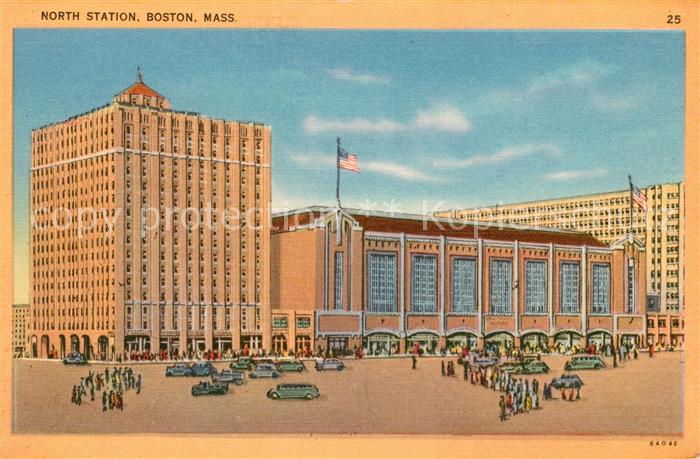 Boston Massachusetts North Station Illustration