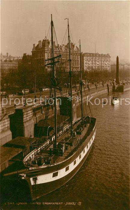 London Thames Embankment Sailing Boat