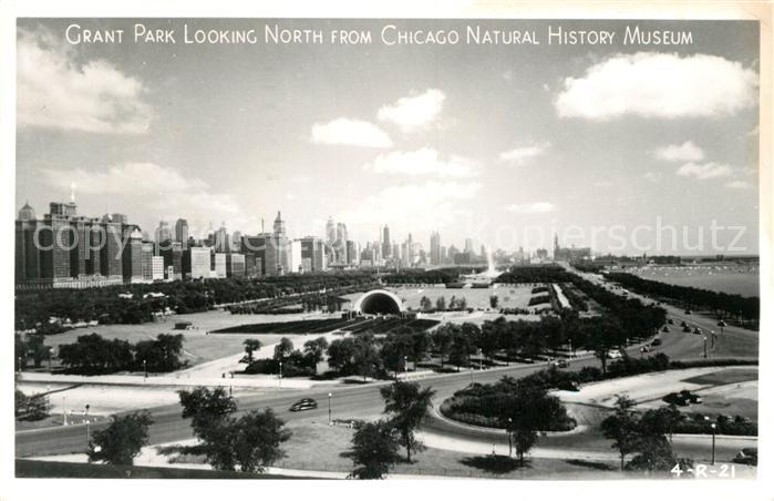 Chicago Illinois Grant Park looking north from Chicago Natural History Museum