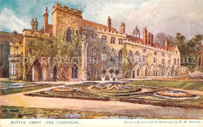 Winchelsea Battle Abbey The Cloisters Painting Kuenstlerkarte