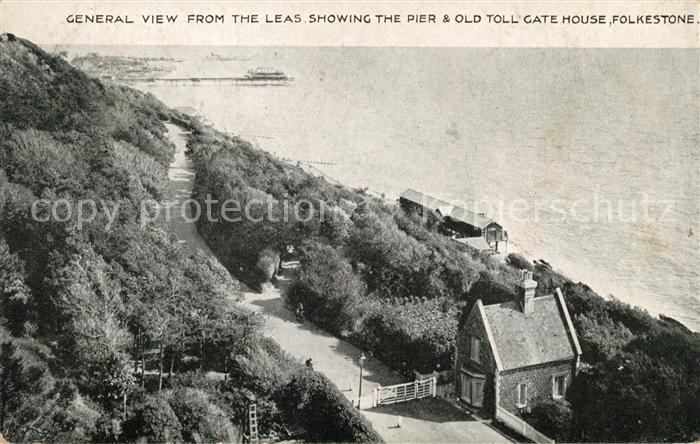 Folkestone View from the Leas Pier Old Toll Gate House