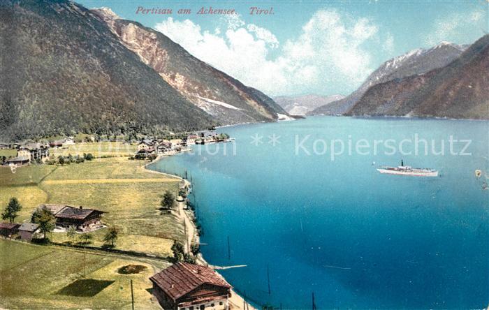 Pertisau Achensee Panorama Alpen Photochromiekarte No 11637