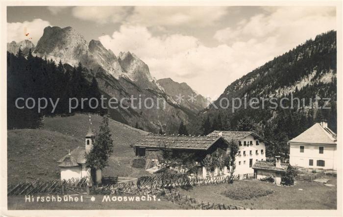 Hirschbuehel-Mooswacht Bergdorf mit Kapelle Alpenpanorama