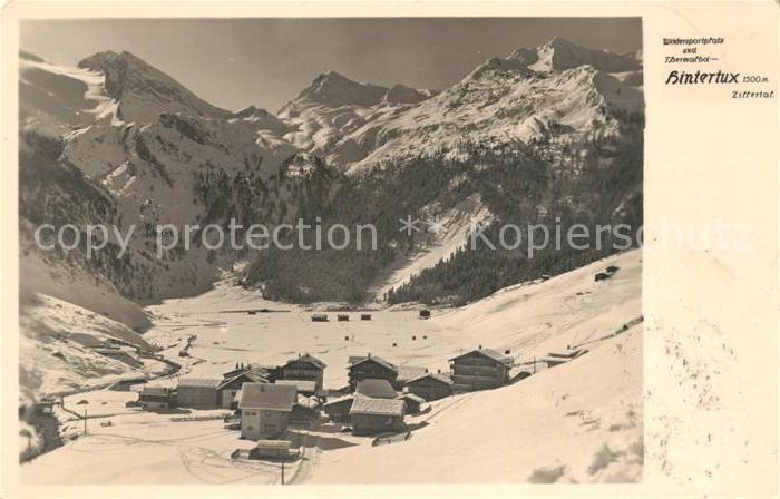 Hintertux Zillertal Winterlandschaft Zillertaler Alpen