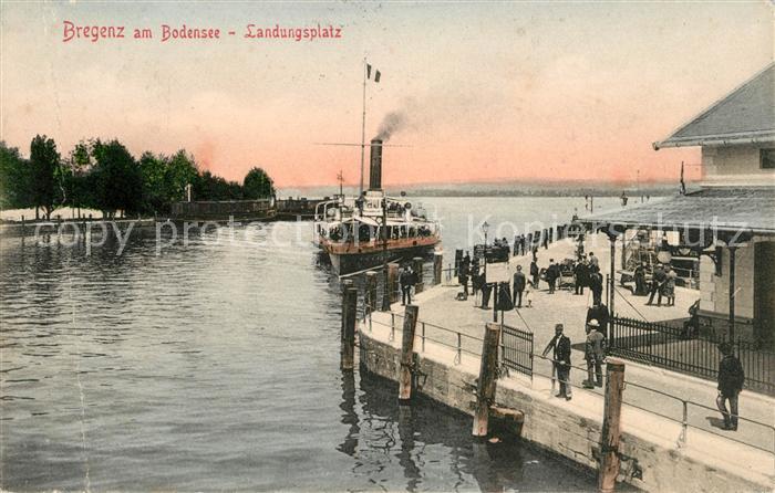 Bregenz Bodensee Landungsplatz Dampfer