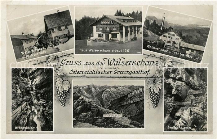 Walserschanz Kleinwalsertal Grenzgasthof Breitachklamm Alpenpanorama