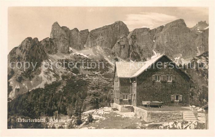 Erfurterhuette Berghaus Alpenpanorama Rofangebirge