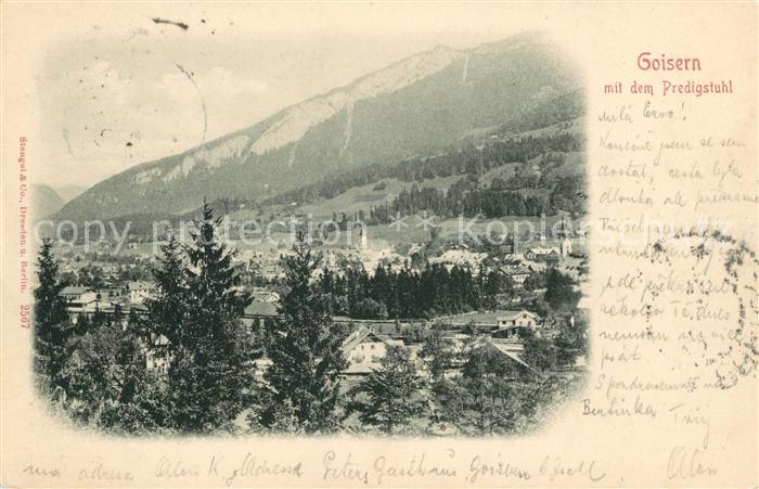 Goisern Salzkammergut Bad Panorama Blick zum Predigtstuhl
