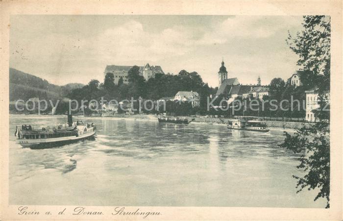 Grein Donau Oberoesterreich Donau Dampfer Kirche Schloss