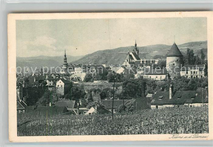 Krems Donau Ortsansicht mit Kirche Turm