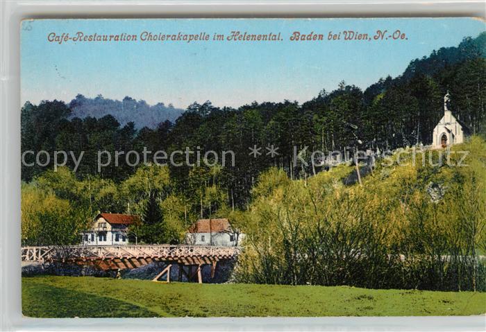 Baden Wien Cafe Restauration Cholerakapelle im Helenental