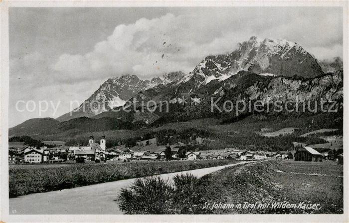 St Johann Tirol Panorama mit Wildem Kaiser Kaisergebirge