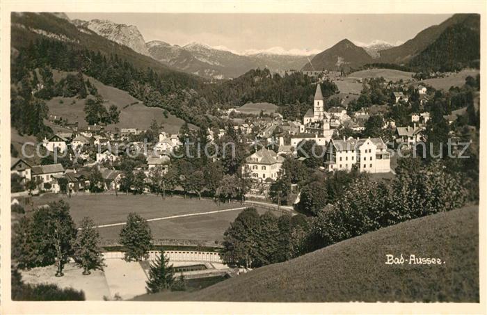 Bad Aussee Steiermark Gesamtansicht mit Alpenpanorama