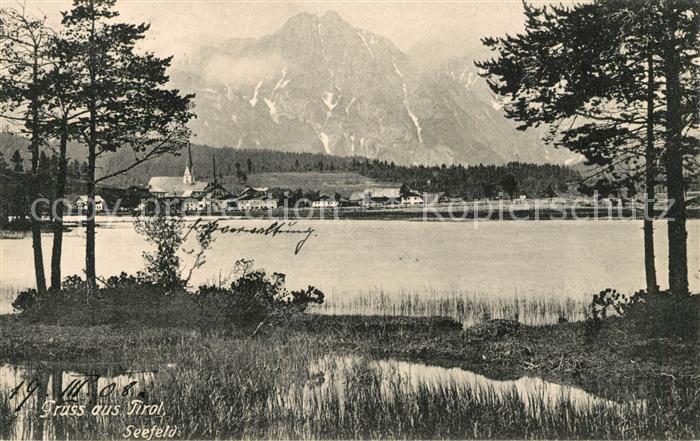 Seefeld Tirol Uferpartie am See Alpen