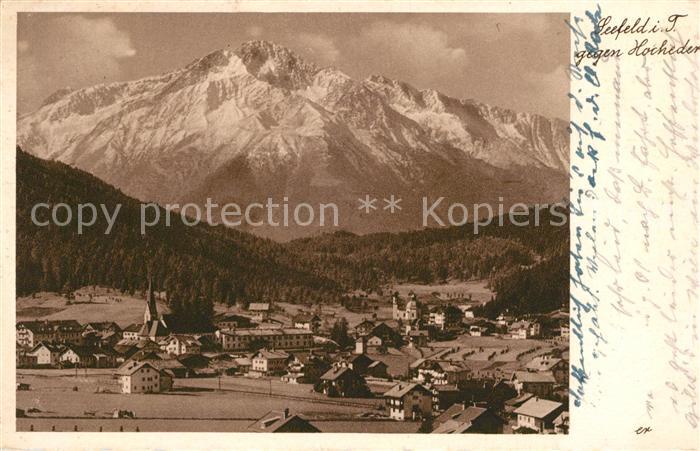 Seefeld Tirol Panorama Blick gegen Hocheder Huber Karte Nr 294