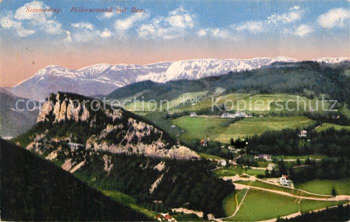 Semmering Niederoesterreich Polleruswand mit Rax Panorama Bergwelt