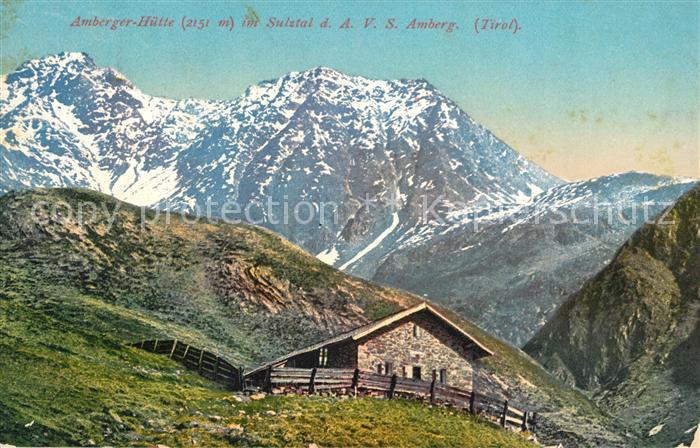 Ambergerhuette Berghaus Sulztal Gebirgspanorama