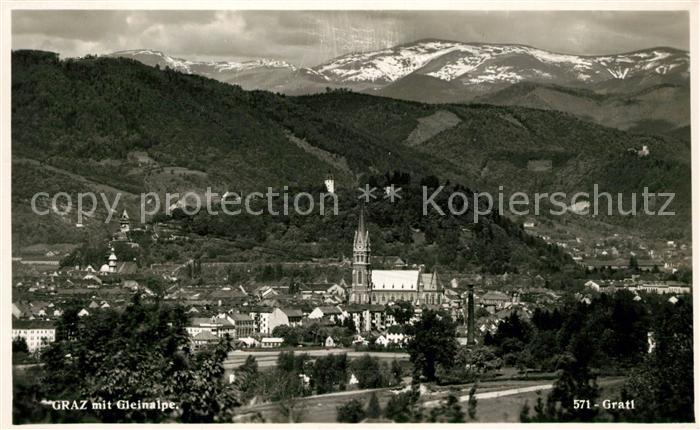 Graz Steiermark Stadtpanorama mit Gleinalpe