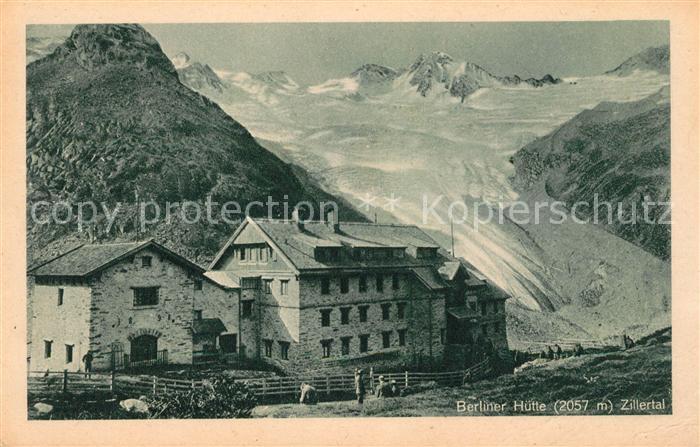 Berlinerhuette Berghuette Zillertal Gletscher Zillertaler Alpen