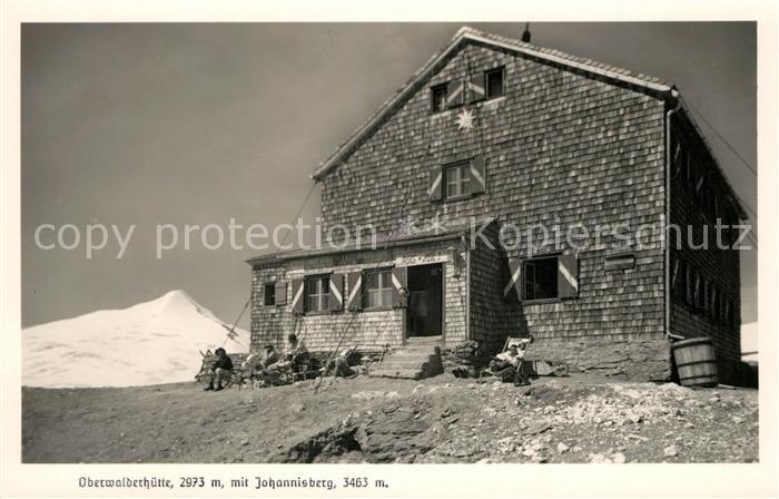 Oberwalderhuette Berghuette mit Johannisberg Serie Deutsch oesterreichische Heim