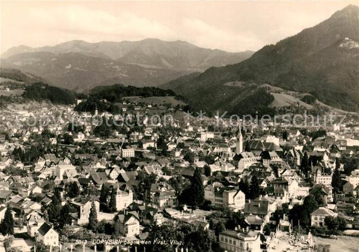 Dornbirn Vorarlberg Blick ueber die Stadt Alpenpanorama